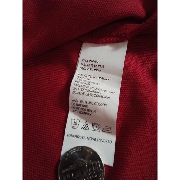 Men's Izod Advantage Stretch‎ Red Short Sleeve Polo Size XLT - Picture 6 of 10